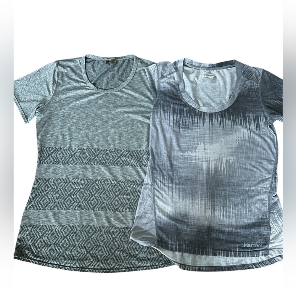 Marmot Performance Tee Bundle Gray Athletic Hiking Running 2 Pack XS-Small